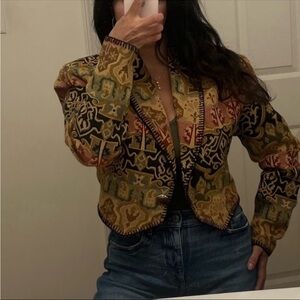 VTG Scott Taylor print blazer medium Moroccan print beautiful jacket